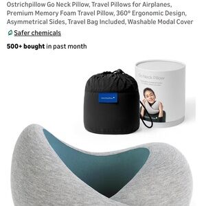 Ostrichpillow Go Neck Pillow in Gray and Blue